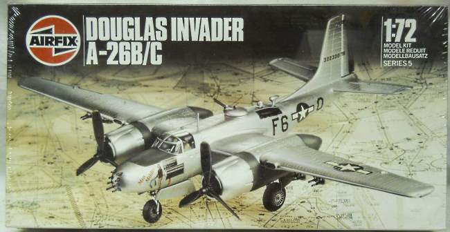 Airfix 1/72 A-26B or A-26C Invader - Gun or Solid Nose, 05011 plastic model kit